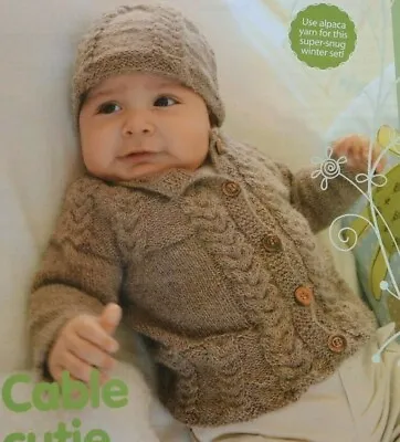 £2.79 • Buy Knitting Pattern - Baby Toddler 4-ply Cable Jacket & Hat 5 Sizes 1 Month-4 Years