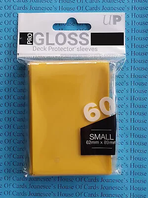 Ultra Pro Sleeves - Solid Yellow- SMALL (60) Gloss Deck Protectors (82970) • £4.25