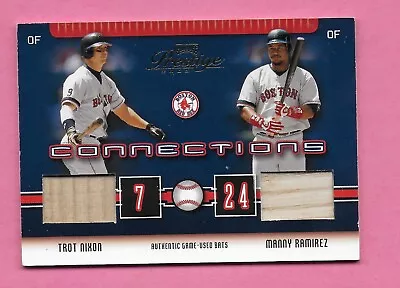 2003 Playoff Prestige Connections .. Nixon / Ramirez ..   Bat Card C-12  299/400 • $10