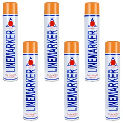 £26.25 • Buy 6 X Pack Line Marking Marker Paint Aerosol Spray Car Park Road Warehouse VAT REC