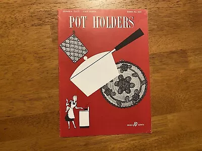 Pot Holders Crochet Book Vtg 40s Kitsch Novelty Kitchen Hot Pads Pattern 1948 • $10