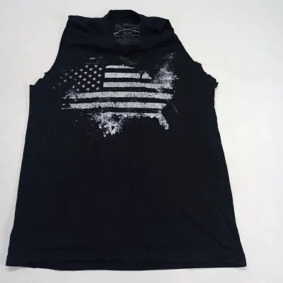 Grunt Style Shirt Men's Small Homemade Cut Off   Tank Top - Black Good Gym Shirt • $6