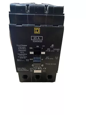 Square D EDB34020 20A 3 Poles Bolt On Circuit Breaker • $220