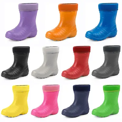 £9.99 • Buy Kids Boys Girls Wellies Wellington Boots Rainy Boots ULTRALIGHT Size UK 5-2.5