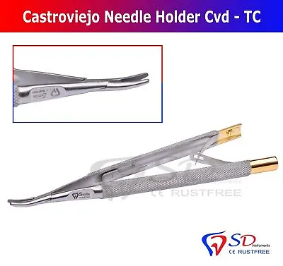 Castroviejo Needle Holder 14 Cm Surgical Seam Surgery Microsurgery Micro Surgery • £15.09