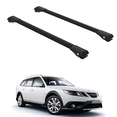 Roof Rack Cross Bars To Saab 9-3X Estate/Wagon 2009-2011 Black Set 2 Pcs • $115