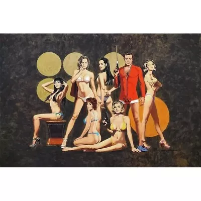 James Bond Girls Fine Art Print By Paul Mann - ARTIST PROOF Edition Mondo 007 • $417.57