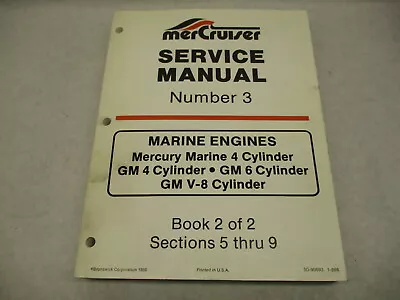 90-95693 888 MerCruiser Service Repair Manual 3 GM Marine Engines Book 2 • $46.50