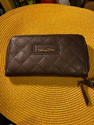 Volcom Stone Brown Wallet With Orange Zebra Cloth Inside • $10