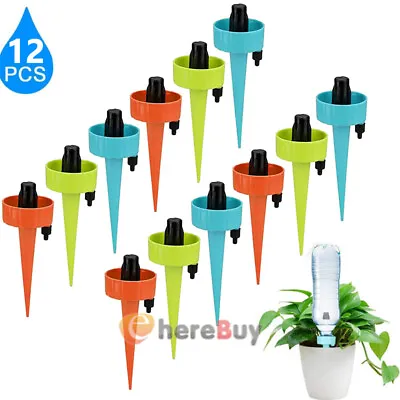 12x Drip Irrigation System Kit Drippers Self Watering Spikes Plant Flower Garden • $13.39