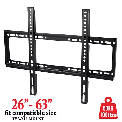 TV Wall Bracket Mount Slim LCD LED For 26 30 32 40 42 50 55 Upto 63 Inch. • £8.97