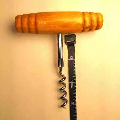 Vintage Wine Bottle Opener Corkscrew With Wooden Handle Cottagecore Barware • $8.99