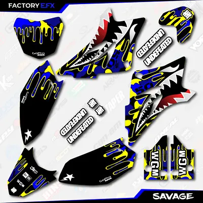 $39.99 • Buy Blue & Yellow Savage Racing Graphics Kit Fits 06-23 YAMAHA TTR50 TTR 50 Decal