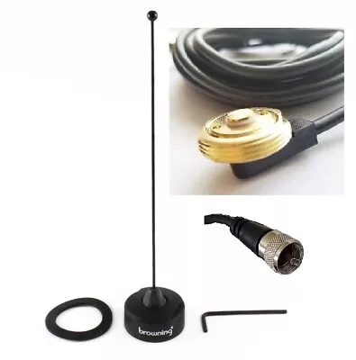 Black Antenna UHF With Hole Mount PL259 Icom Kenwood Yaesu Vertex Mobile Radio • $29.50