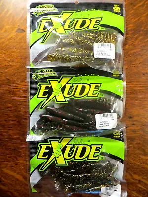 Lot Of 3 Packages Mister Twister 3.75  Exude Shrimp - Saltwater Baits • $11.99