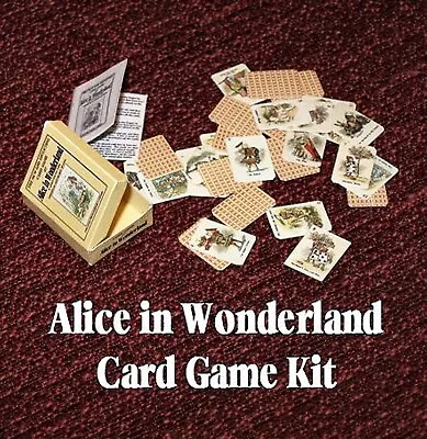 KIT-Vintage Alice In Wonderland Card Game - Artisan Made-1  Scale • $3.50