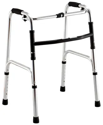 Lightweight Aluminium Folding Mobility Zimmer Walking Frame Height Adjustable • £39.99