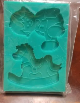 Silicone Mold Kid And Horse. Can Be Used To Decorate Cake Chocolate Cake. Gift • £4.99
