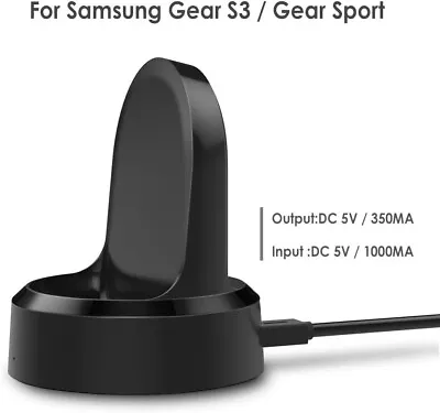 Wireless USB Charger Charging Dock 42mm/46mm For Samsung Galaxy Watch Gear S2/S3 • £7.99