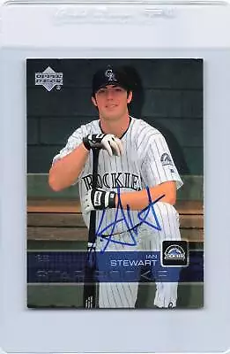 2003 Upper Deck #65 Ian Stewart Rockies Signed Auto *J2060 • $3