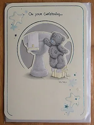 'On Your Christening' Me To You Christening Card -Tatty Bear - 6.75 X4.75  • £1.75