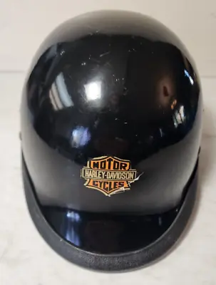 Vtg Baseball Cap Style Motorcycle Helmet W/Vtg Decals - Harley Davidson & More • $45