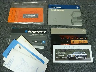 1987 Mercedes Benz 300D Turbo Diesel Sedan Owner Owner's Manual User Guide Set • $139.30