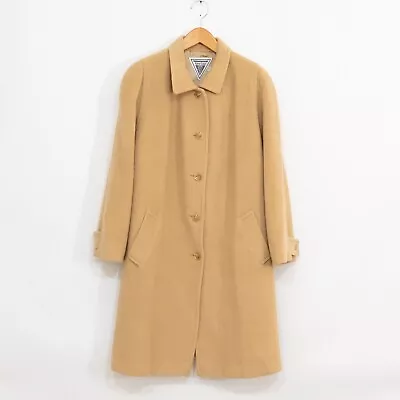 $24.99 • Buy Vintage Womens Marvin Richards Camel Hair Coat Trench Overcoat Sz 20W - USA Made
