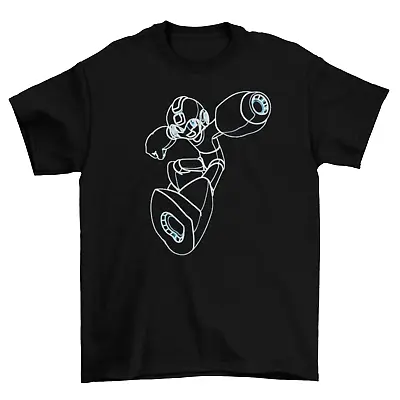 Mega Man Tron T-Shirt Unisex Adult Funny Sizes NES Quickman Video Game Neon New • $16.95