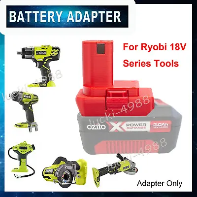 $34.58 • Buy Battery Adaptor For Ozito PXC 18V Lithium-Ion Battery To Ryobi 18V  Power Tools