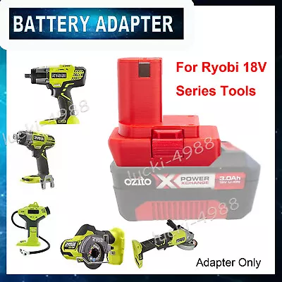 $31.19 • Buy Battery Adaptor For Ozito PXC 18V Lithium-Ion Battery To Ryobi 18V  Power Tools
