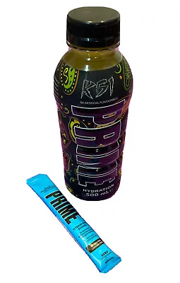 KSI EXCLUSIVE EDITION Prime Hydration Drink 500ml + Blue Raspberry Drink Stick • £22.49