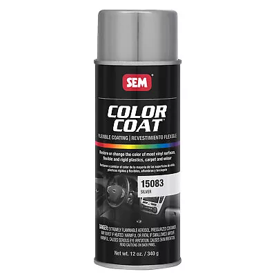 SEM Color Coat Silver Flexible Vinyl Spray Auto Paint Car 12 Oz. SEM 15083 • $17.99