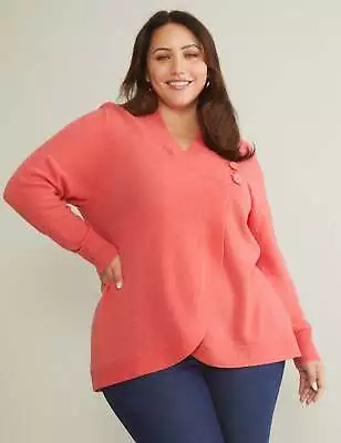 SARA - Plus Size - Womens Jumper - Long Winter Cardigan Cardi - Pink Sweater • $14.65