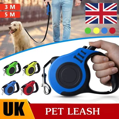 £2.99 • Buy Dog Leash Pet Lead Leads Retractable Training Pet Long Max 20kg Extendable UK