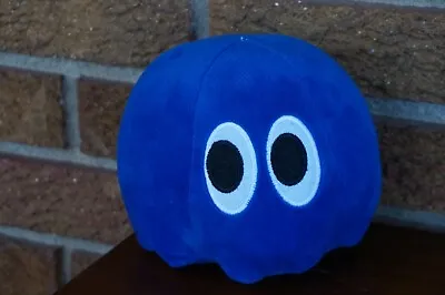 PLUSH Pac Man BLUE Inky GHOST Stuffed ANIMAL Toy Bandai Namco Soft Doll • $7.44