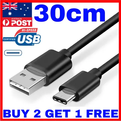 Short 25cm Type C To USB Type A Male Data Cable Samsung S8 S9 Cord Chord • $4.45