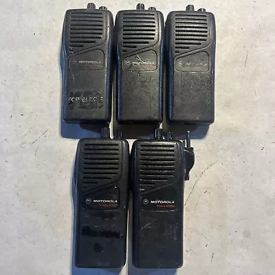 Lot Of 5 Motorola Radius GP350 P94MGC20C2AA Blk Handheld Two Way Radio Untested • $78.67