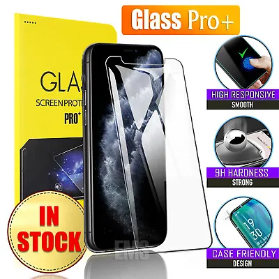 $4.49 • Buy For IPhone 13 12 11 Pro Max XR XS X 8 7 Plus SE Tempered Glass Screen Protector