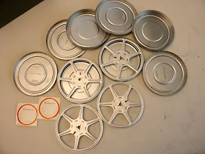 4 Vintage Kenco 8mm Film Canisters 5  W/empty Reels Made In Burlington WI USA • $29