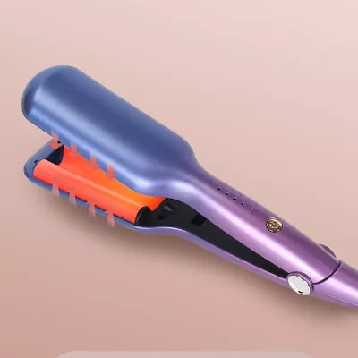 Triple Barrel Ceramic Hair Curler Curling Iron Salon Styler Wave Waver Purple • £12.99