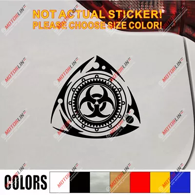 Rotary Engine Biohazard Wankel Decal Sticker Car Vinyl Fit For Mazda 3 6 RX7 RX8 • $4.50