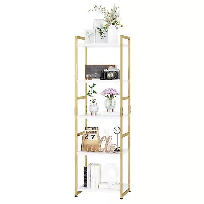 £56.99 • Buy Bookcase 5-Tier Wooden Bookshelf Freestanding Display Stand Tall Storage Rack