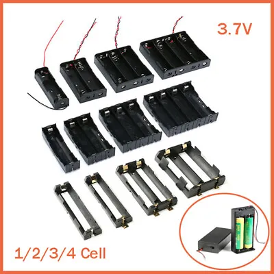 18650 Battery Holder Box Case 3.7V Wired 1 2 3 4 Cell Multi Choice PP Material • £6.35