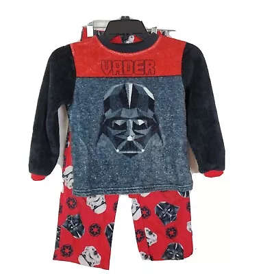 $12.68 • Buy STAR WARS Pajamas DARTH VADER_STORMTROOPER Fleece Flannel PJs Disney Boys Size 6