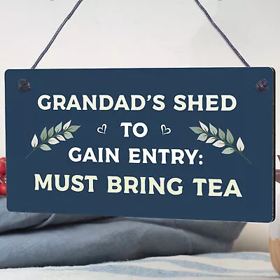 Grandad's Shed Plaque Garden Shed Summer House Sign Dad Fathers Day Gift For Him • £3.95