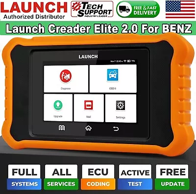 2024 LAUNCH X431 Elite 2.0 For Mercedes-Benz OBD2 Scanner Car Diagnostic Tool • $159