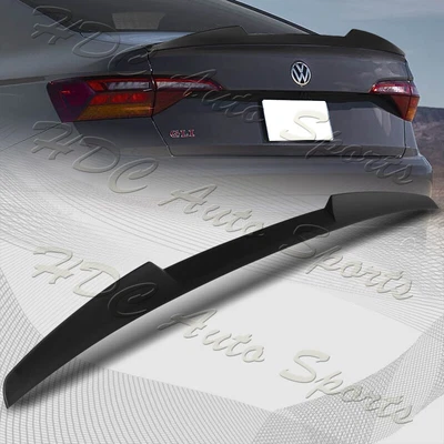 $62.99 • Buy For 2019-2022 Volkswagen Jetta MK7 W-Power Matt Black V-Style Trunk Spoiler Wing