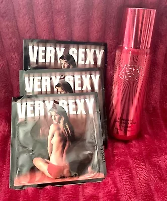 Victoria's Secret “VERY SEXY” Shimmering HAIR & BODY Spray + Samples New! / Rare • $48
