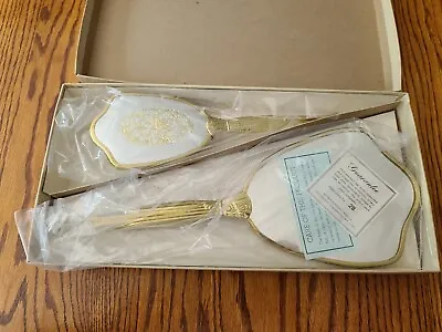 Matson Vintage Vanity Set Gold New Brush Comb Mirror  • $80